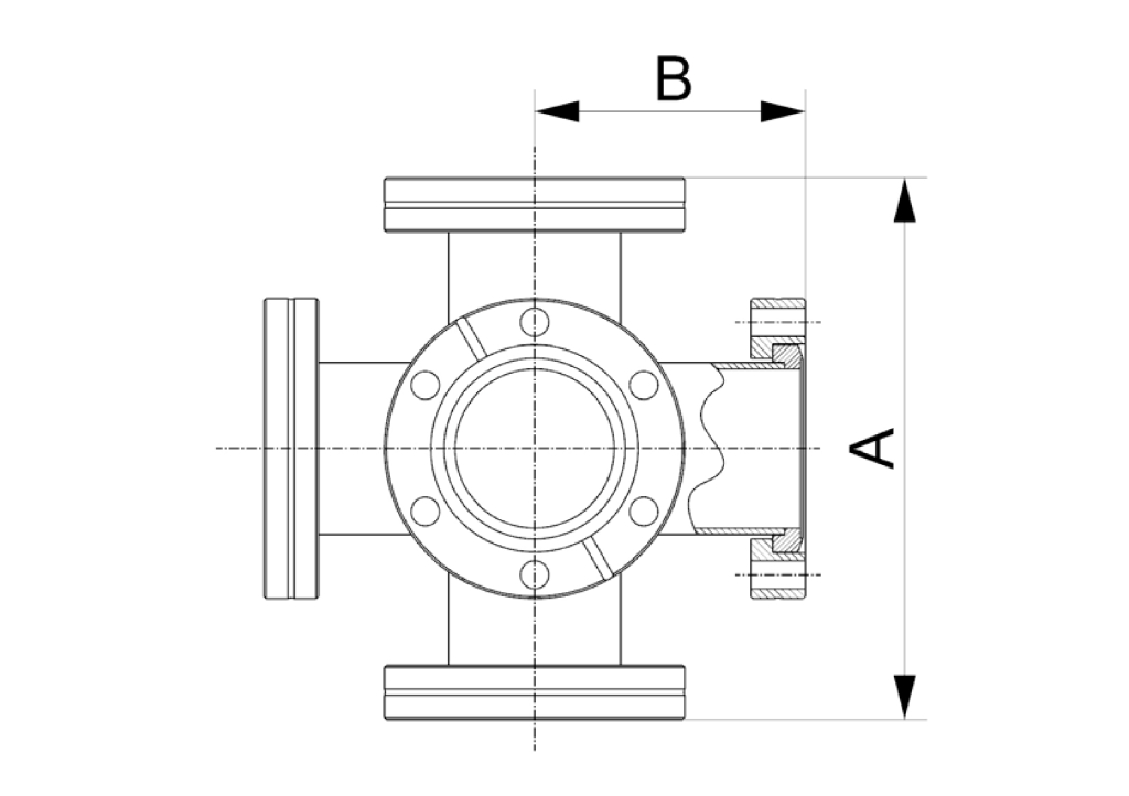 CF 6 Way Cross