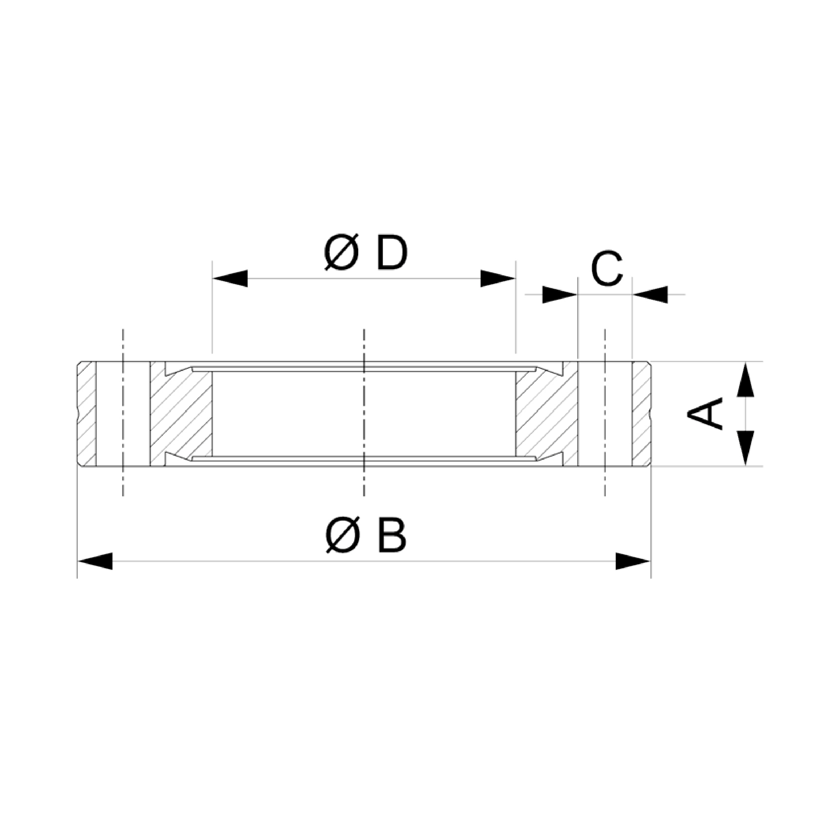 CF Spacer Flange with Bore Holes - Image 2