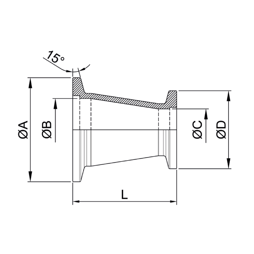 ISO-KF Conical Reducer