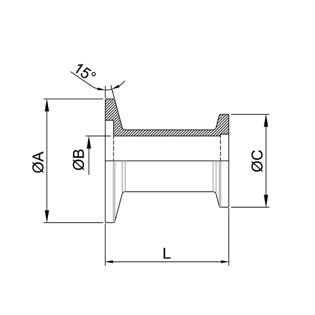 ISO-KF Straight Reducer