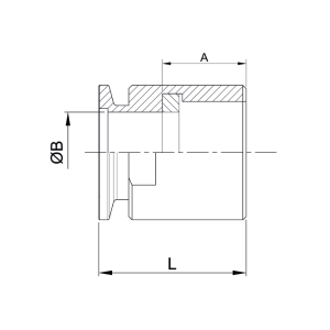 KF female threaded flange, ISO-KF female pipe thread flange, ISO-KF female threaded adapter with FKM seal