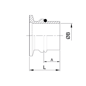 KF male threaded flange, ISO-KF male pipe thread flange, ISO-KF male threaded adapter with FKM seal