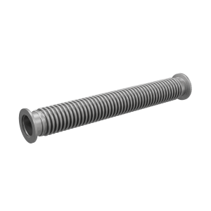 Stainless steel ISO-KF thin wall flexible hose with flange connections